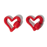 Marla Aaron Necklaces and Pendants Marla Aaron Red Rubber Freeform Heartlock