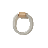 Marla Aaron Ring Marla Aaron Silver & Gold Trundle Lock Ring in Sterling Silver & 18K Rose Gold