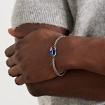 Marla Aaron Bracelet Marla Aaron Sterling Silver & 14K Yellow Gold Heavy Curb Chain Bracelet
