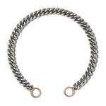 Marla Aaron Bracelet Marla Aaron Sterling Silver & 14K Yellow Gold Heavy Curb Chain Bracelet