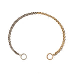 Marla Aaron Bracelet Marla Aaron Sterling Silver & 14K Yellow Gold Mixed Up Half & Half Chain Bracelet