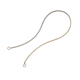 Marla Aaron Necklaces and Pendants Marla Aaron Sterling Silver & 14K Yellow Gold Mixed Up Half & Half Chain Necklace