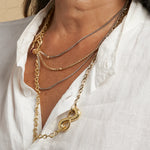 Marla Aaron Necklaces and Pendants Marla Aaron Sterling Silver & 14K Yellow Gold Mixed Up Half & Half Chain Necklace