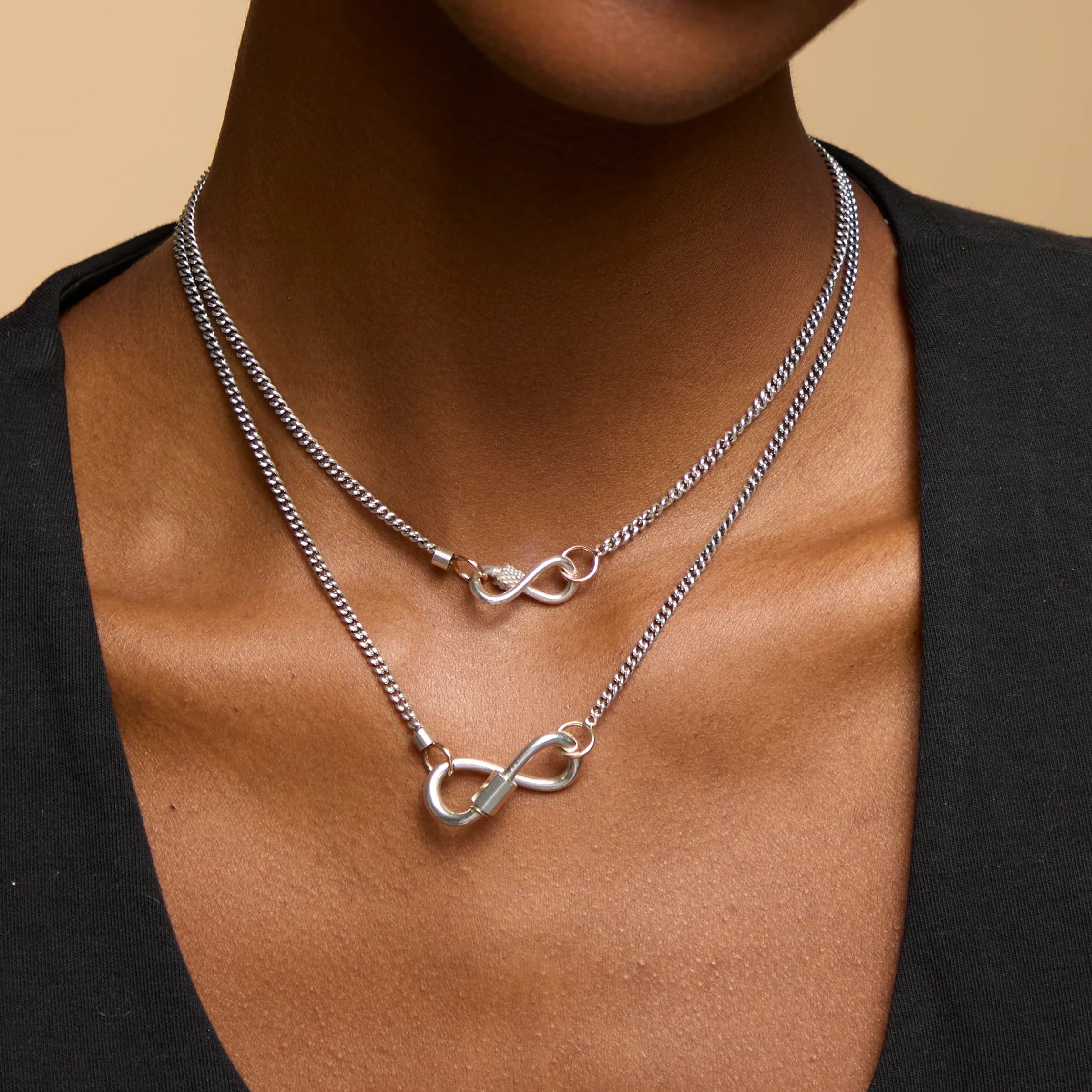 Marla Aaron Necklaces and Pendants Marla Aaron Sterling Silver & 14K Yellow Gold Not So Heavy Curb Chain Necklace