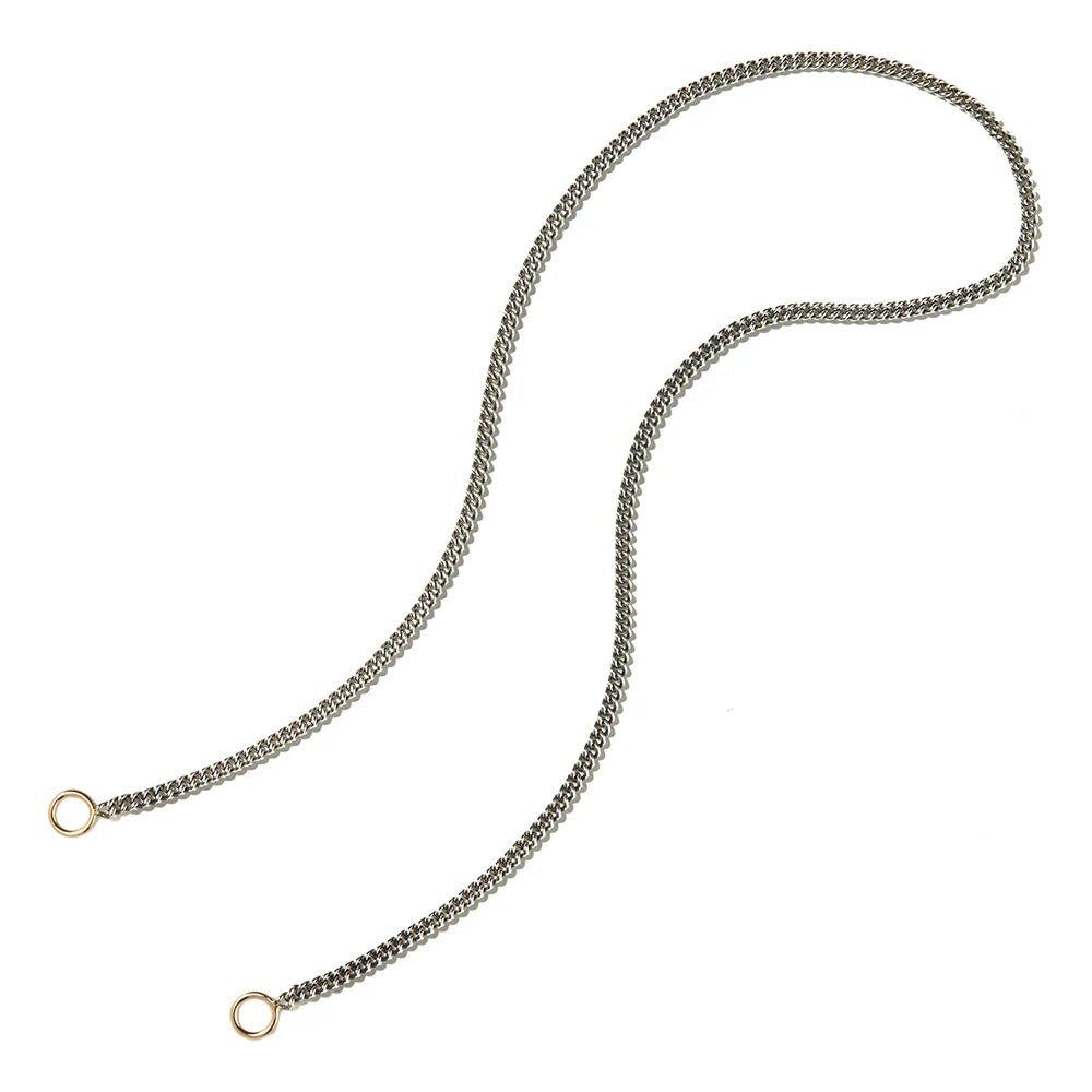 Marla Aaron Necklaces and Pendants Marla Aaron Sterling Silver & 14K Yellow Gold Not So Heavy Curb Chain Necklace