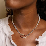 Marla Aaron Necklaces and Pendants Marla Aaron Sterling Silver & 14K Yellow Gold Rolling Curb Chain Necklace