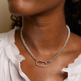 Marla Aaron Necklaces and Pendants Marla Aaron Sterling Silver & 14K Yellow Gold Rolling Curb Chain Necklace