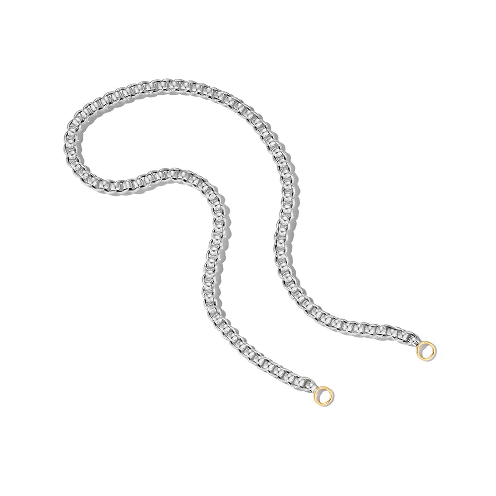 Marla Aaron Necklaces and Pendants Marla Aaron Sterling Silver & 14K Yellow Gold Rolling Curb Chain Necklace