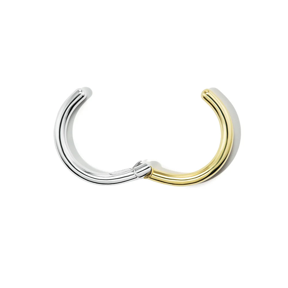 Marla Aaron Bracelet Marla Aaron Sterling Silver & Brass Hinged Cuffling Bracelet