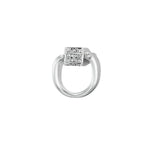 Marla Aaron Ring Marla Aaron Sterling Silver Embossed Chubby Trundle Lock Ring