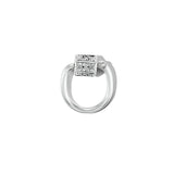 Marla Aaron Ring Marla Aaron Sterling Silver Embossed Chubby Trundle Lock Ring