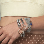 Marla Aaron Bracelet Marla Aaron Sterling Silver MiniMega Curb Chain Bracelet