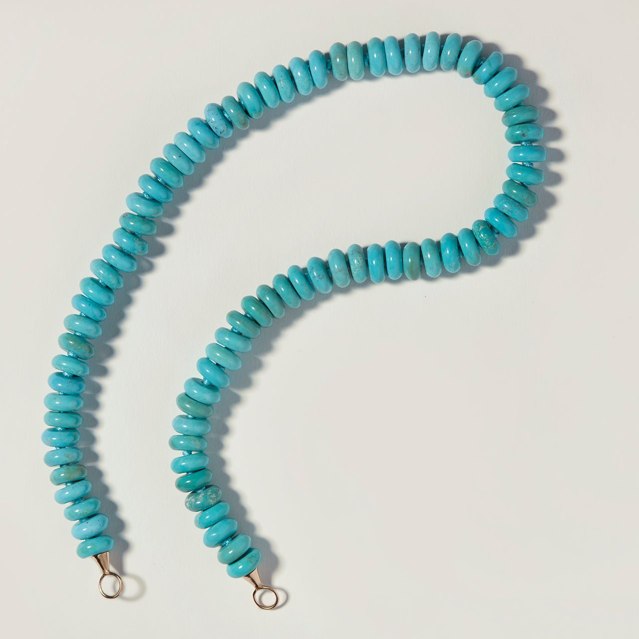 Marla Aaron 14K Yellow Gold Turquoise Rondelle Strand, 18"