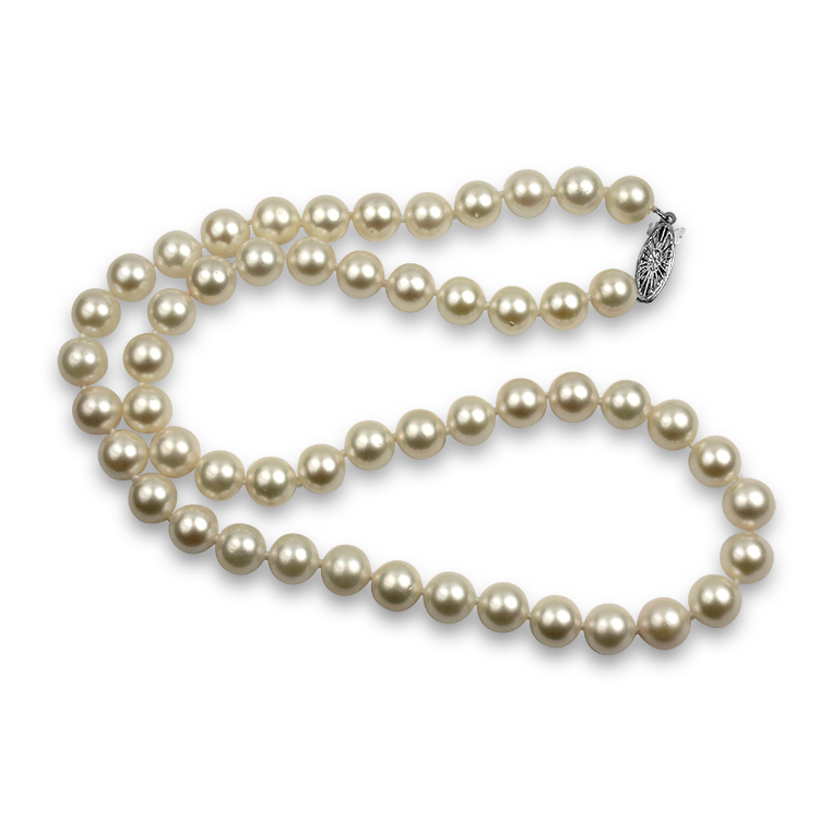 Mastoloni Necklaces and Pendants Mastoloni 14k White Gold Cultured Pearl Strand Necklace 18"