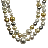 Mastoloni Necklaces and Pendants Mastoloni 18k Yellow Gold Multi-Color Pearl Strand Necklace 18"