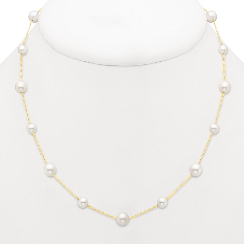 Mastoloni Necklaces and Pendants Mastoloni Popcorn Pearl Tin Cup Necklace in Yellow Gold