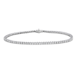 Memoire Bracelet Memoire 18k White Gold Classic 4-Prong Diamond Line Tennis Bracelet