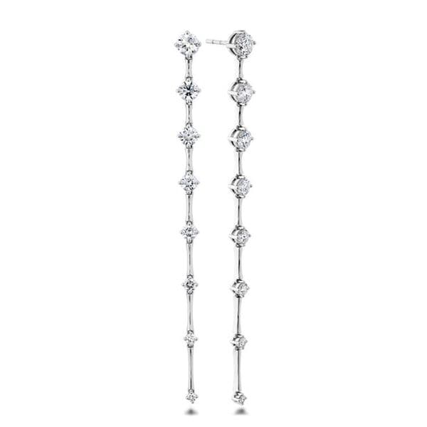 Memoire Earring Memoire Candance 18k White Gold Diamond Drop Dangle Earrings