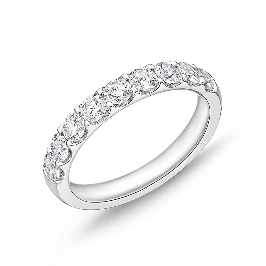 Memoire Wedding Band Memoire Odessa Platinum 9-Stone Diamond Band - 1.00ctw 6.5