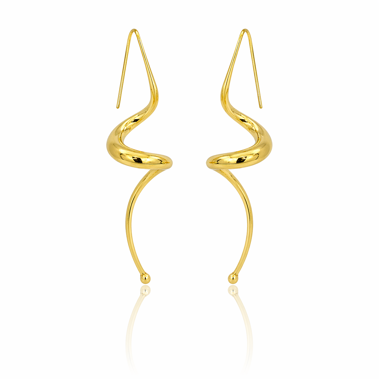 Michael Good Earrings Estate Michael Good 18K Yellow Gold Helicoidal Earrings