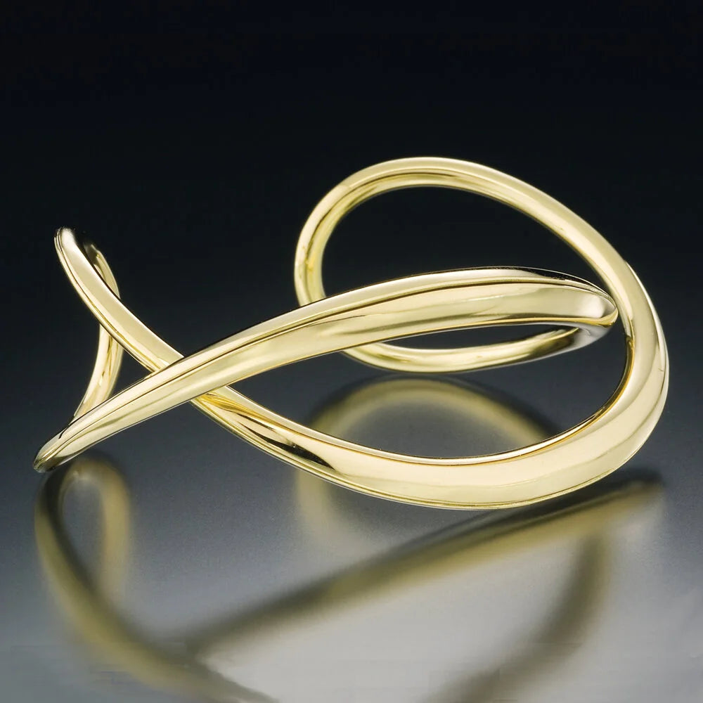 Michael Good Bracelet Michael Good 18k Yellow Gold Double Cuff Bracelet