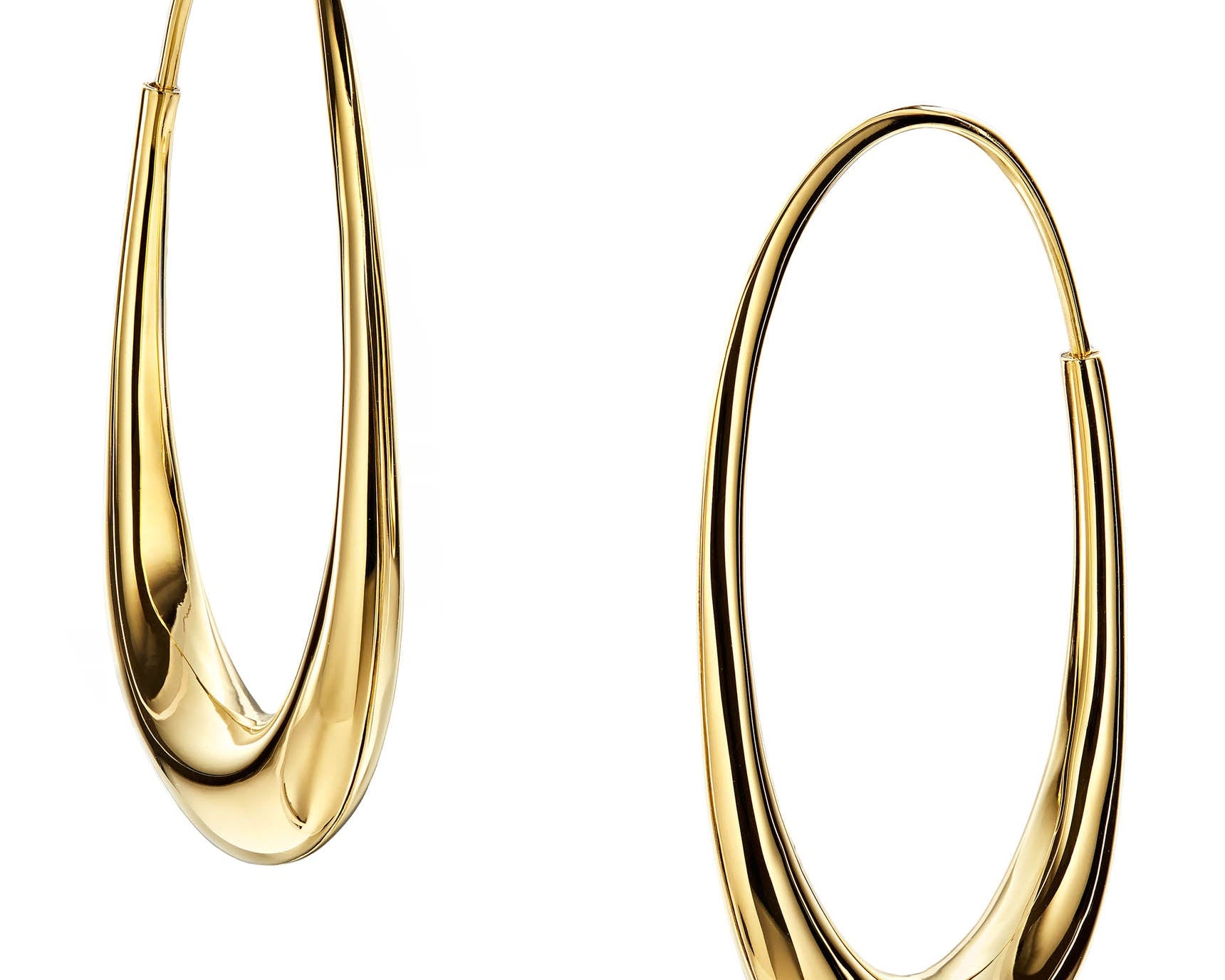 Michael Good Earring Michael Good 18k Yellow Gold Oval Hoop Earrings - Medium
