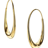 Michael Good Earring Michael Good 18k Yellow Gold Oval Hoop Earrings - Medium