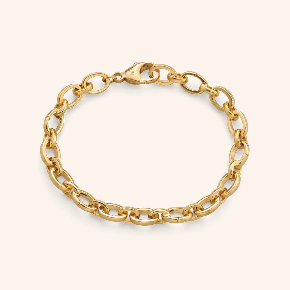 Monica Rich Kosann Bracelet Monica Rich Kosann 18K Yellow Gold Audrey Hinged Charm Bracelet