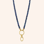 Monica Rich Kosann Necklaces and Pendants Monica Rich Kosann 18k Yellow Gold & Blue Sapphire Bead Charm Chain Necklace - 18"