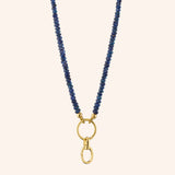 Monica Rich Kosann Necklaces and Pendants Monica Rich Kosann 18k Yellow Gold & Blue Sapphire Bead Charm Chain Necklace - 18"