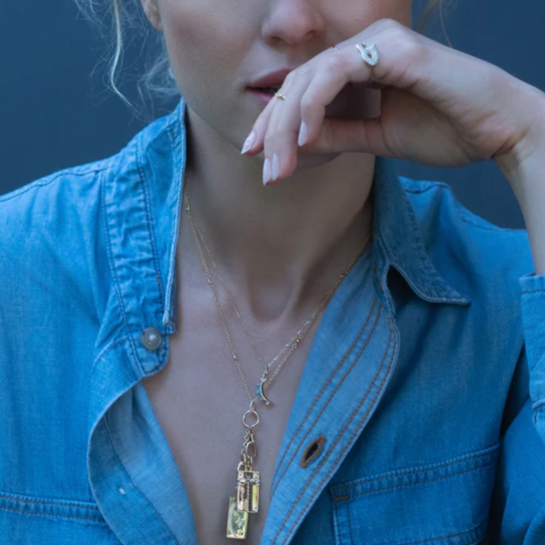 Monica Rich Kosann Necklaces and Pendants Monica Rich Kosann 18k Yellow Gold Design Your Own Small Charm Chain Necklace