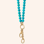 Monica Rich Kosann Necklaces and Pendants Monica Rich Kosann 18K Yellow Gold “Design Your Own” Turquoise Sapphire Bead Charm Chain Necklace