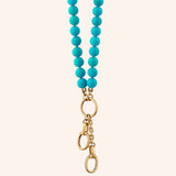 Monica Rich Kosann Necklaces and Pendants Monica Rich Kosann 18K Yellow Gold “Design Your Own” Turquoise Sapphire Bead Charm Chain Necklace