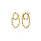 Monica Rich Kosann Earrings Monica Rich Kosann 18k Yellow Gold Double Oval Infinity Hoop Earrings