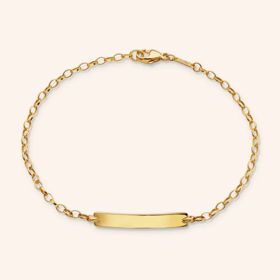 Monica Rich Kosann Bracelet Monica Rich Kosann 18k Yellow Gold Engraveable Petite Poesy Chain Bracelet