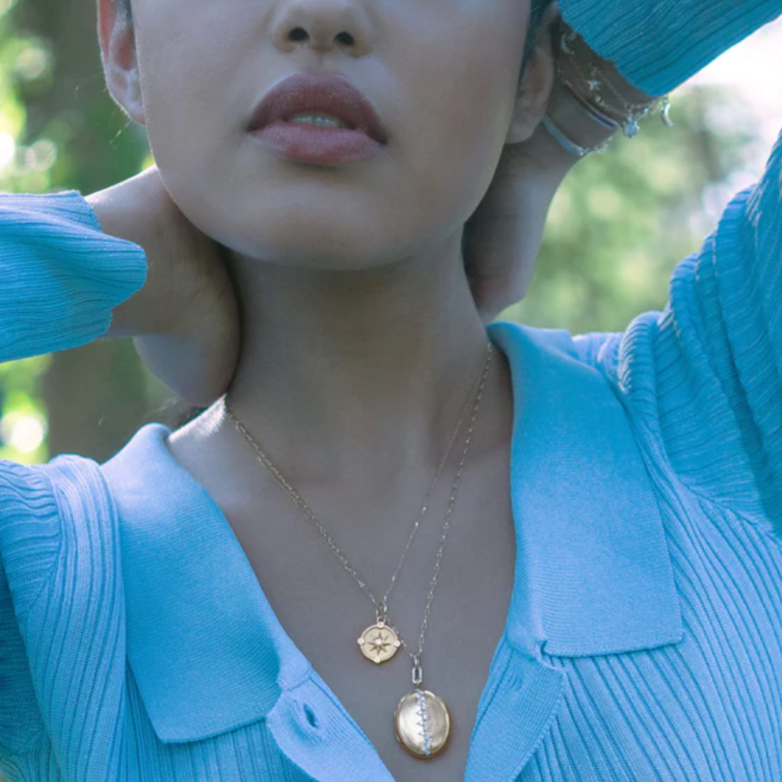 Monica Rich Kosann Necklaces and Pendants Monica Rich Kosann 18k Yellow Gold Mini Adventure Compass Pendant