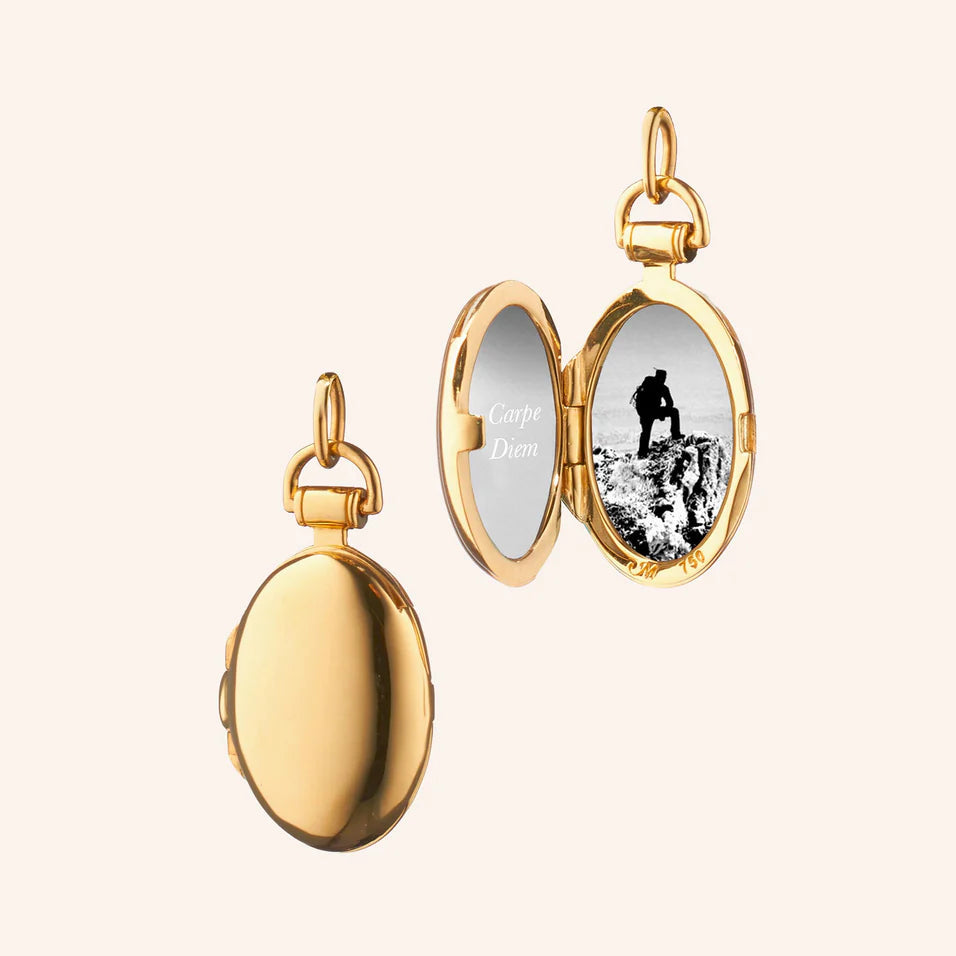 Monica Rich Kosann Lockets Monica Rich Kosann 18k Yellow Gold Petite Anna Locket Charm