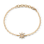Monica Rich Kosann Bracelet Monica Rich Kosann 18k Yellow Gold Petite Diamond and Opal Star Bracelet