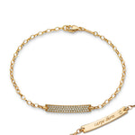 Monica Rich Kosann Bracelet Monica Rich Kosann 18k Yellow Gold Petite Poesy Carpe Diem Diamond Bracelet