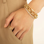 Monica Rich Kosann Bracelet Monica Rich Kosann 18k Yellow Gold Rosalind Link Bracelet