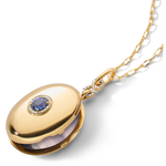 Monica Rich Kosann Necklaces and Pendants Monica Rich Kosann 18k Yellow Gold Sapphire Infinity Locket