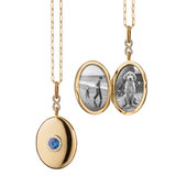 Monica Rich Kosann Necklaces and Pendants Monica Rich Kosann 18k Yellow Gold Sapphire Infinity Locket