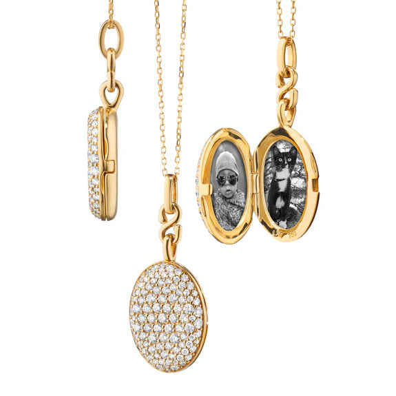 Monica Rich Kosann Necklaces and Pendants Monica Rich Kosann 18k Yellow Gold Slim Kitt Locket Necklace