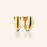 Monica Rich Kosann Earrings Monica Rich Kosann 18k Yellow Gold Small Perseverance Huggie Earrings