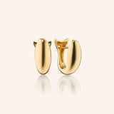 Monica Rich Kosann Earrings Monica Rich Kosann 18k Yellow Gold Small Perseverance Huggie Earrings