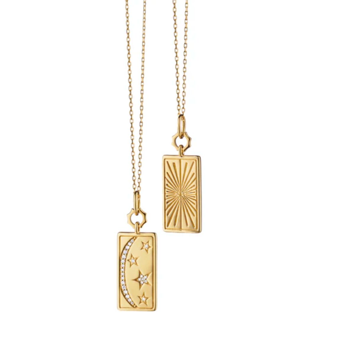 Monica Rich Kosann Necklaces and Pendants Monica Rich Kosann 18k Yellow Gold Sun, Moon, and Stars Medallion Pendant Necklace