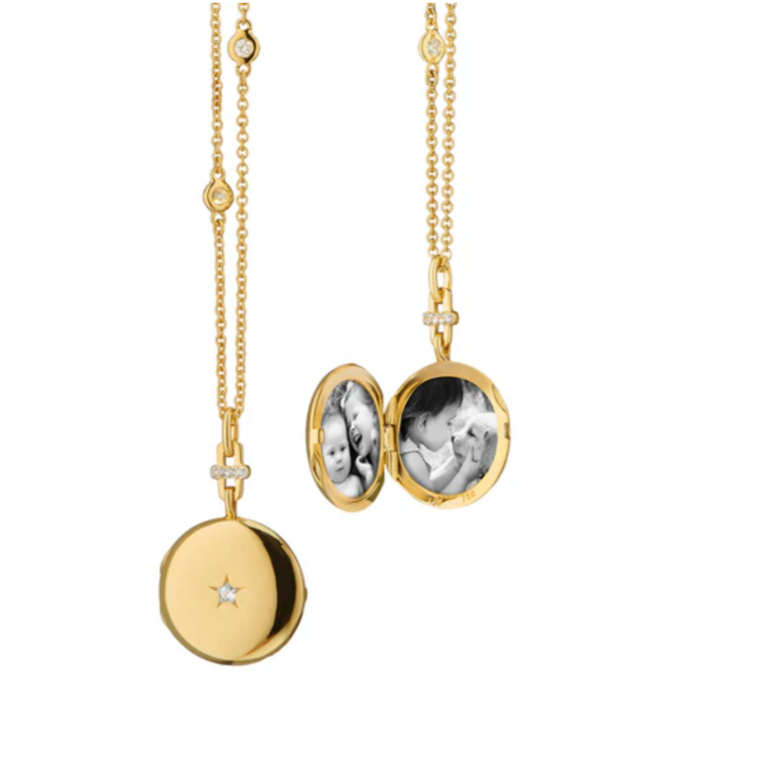 Monica Rich Kosann Necklaces and Pendants Monica Rich Kosann 18k Yellow Gold Twinkle Star Locket Necklace