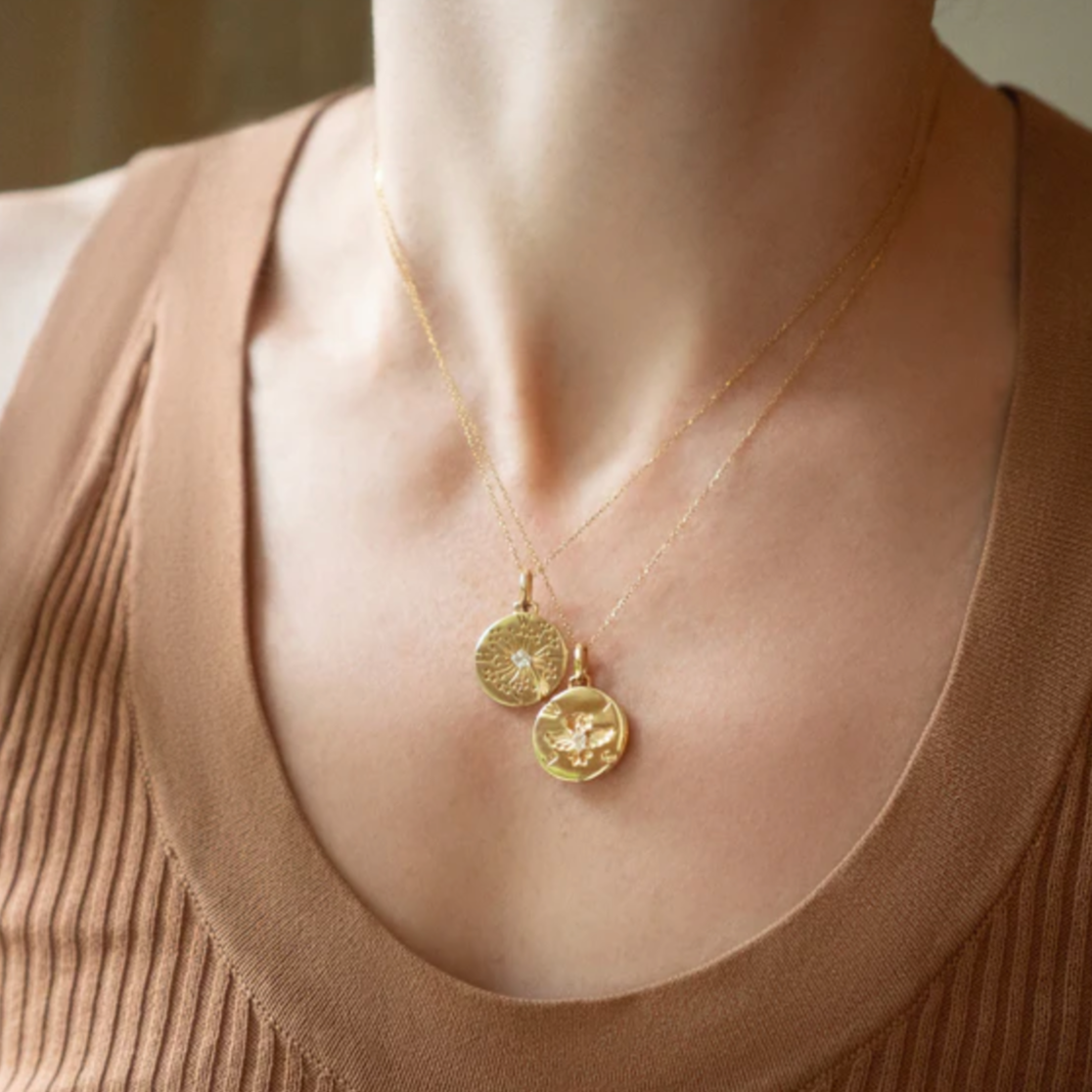 Monica Rich Kosann Necklaces and Pendants Monica Rich Kosann 18k Yellow Gold Wish Dandelion Intaglio Pendant