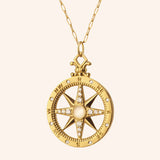 Monica Rich Kosann Monica Rich Kosann Adventure 18K Yellow Gold Compass Charm Necklace