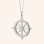 Monica Rich Kosann Monica Rich Kosann Adventure Compass Necklace with White Sapphires